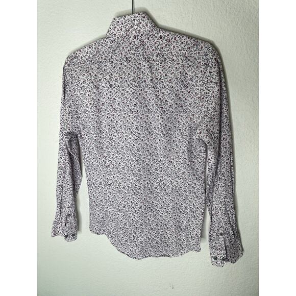 Express Floral Fitted Men's Floral Light Pink Cotton Button Down Shirt xsmall - Picture 5 of 5